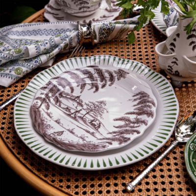 Country Estate Party Plates, Assorted Set of 4
