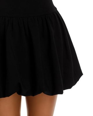Ponte Mock Neck Bubble Mini Dress - Exclusive