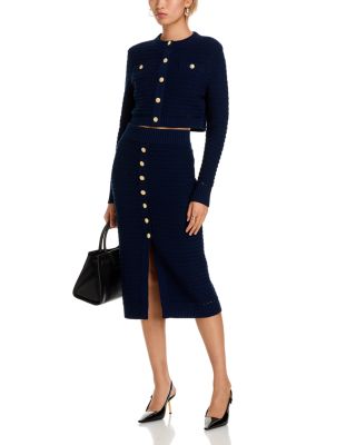 TOCCIN - Miller Crop Button Front Cardigan & Tani Button Front Skirt