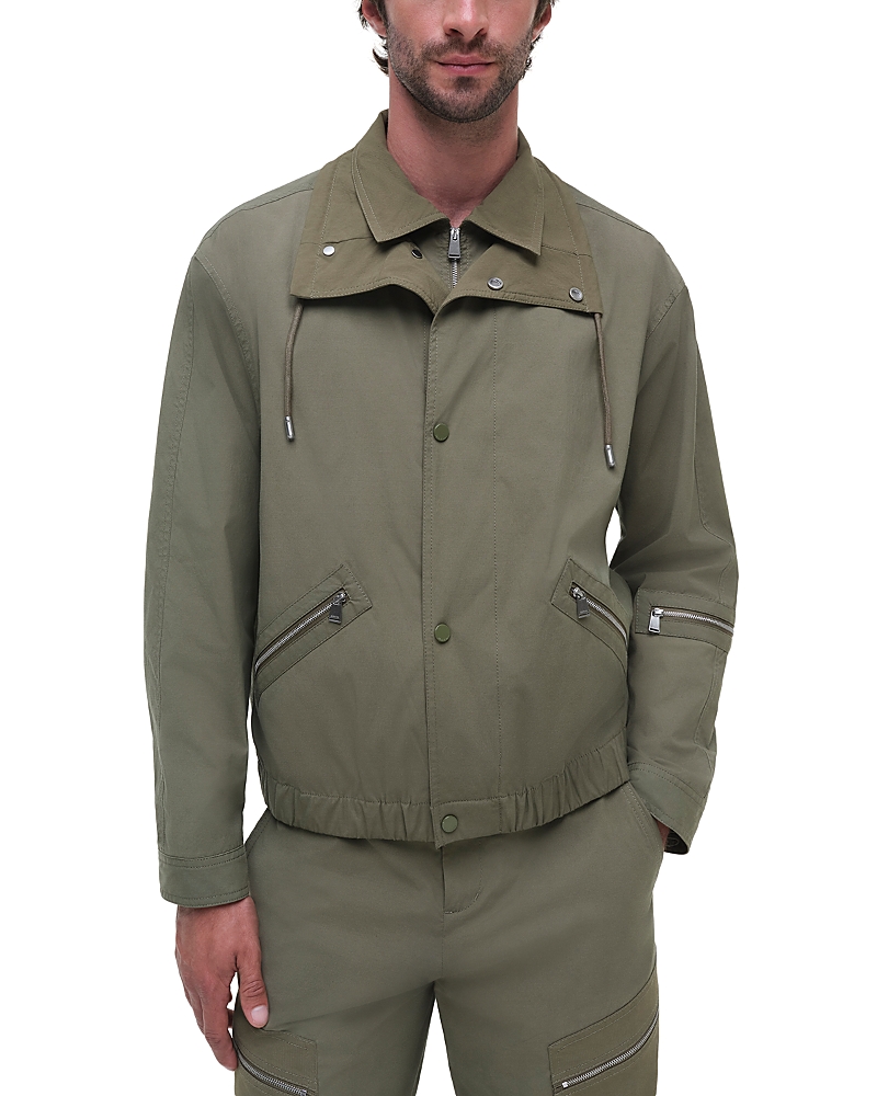 Simkhai Donovan Double Placket Jacket In Spring Olive