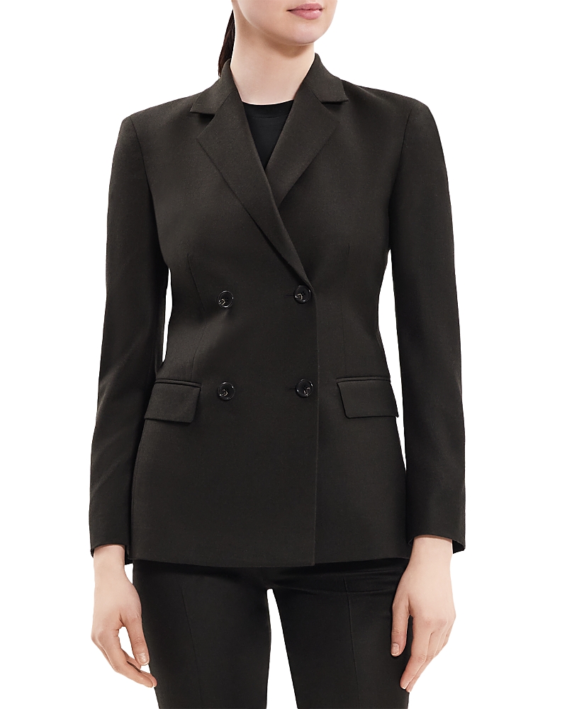 Theory Wool Slim Double Breasted Blazer