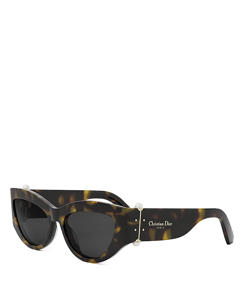 Dior Tribales B1i Cat Eye Sunglasses, 55mm In Dark Havana/smoke