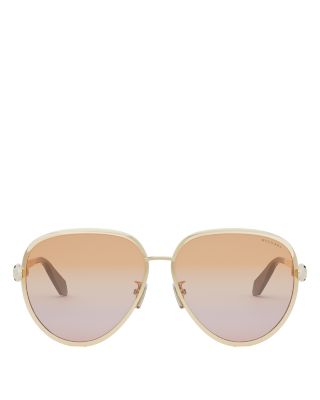 Serpenti Forever Pilot Metal Sunglasses, 59mm