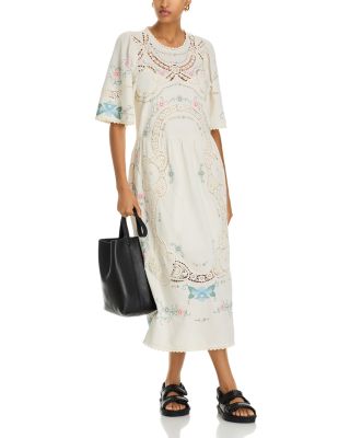 Vesna Embroidered Midi Dress