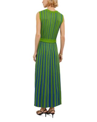 Rib Knit Striped Maxi Dress