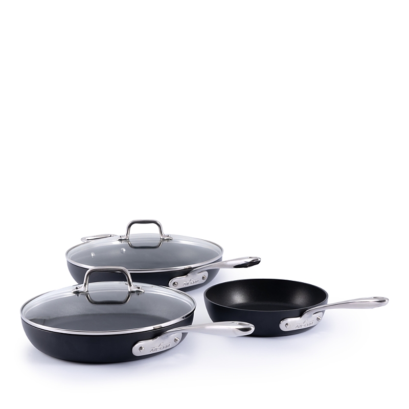 All-clad Ha1 Expert Hard Anodized Nonstick 5-piece Cookware Set In Black