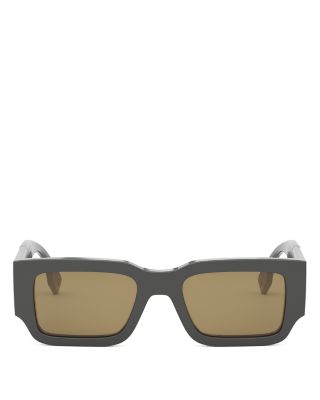 Diagonal Rectangular Sunglasses, 51mm