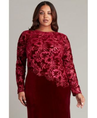 Plus Gatlin Sequin Burnout Gown