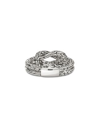 Sterling Silver Love Knot Diamond Ring