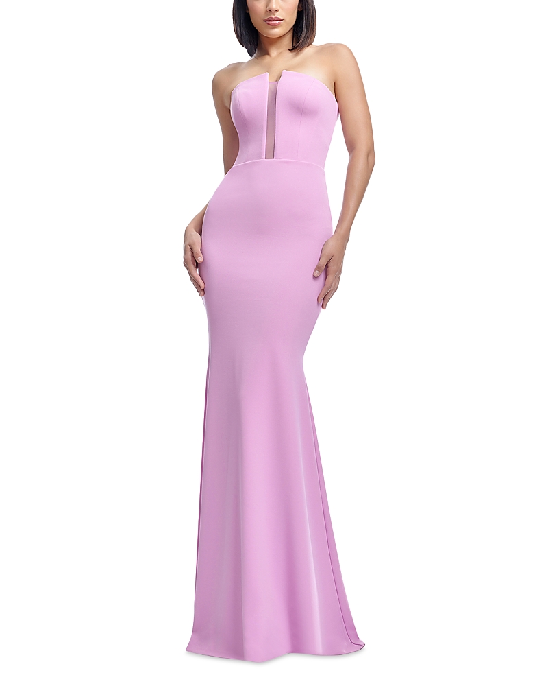 Shop Dress The Population Izzy Strapless Gown In Lavender
