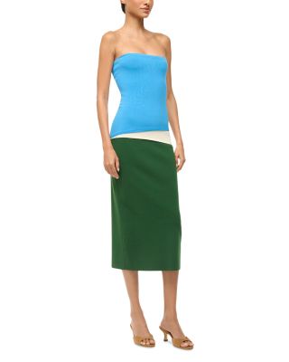 La Serna Color Blocked Midi Dress