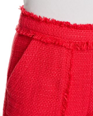 Allen Tweed Fringe Trim Shorts