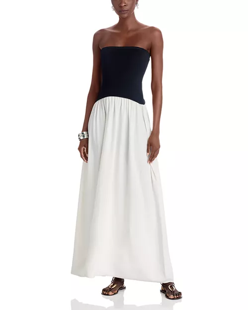 strapless soglio dress