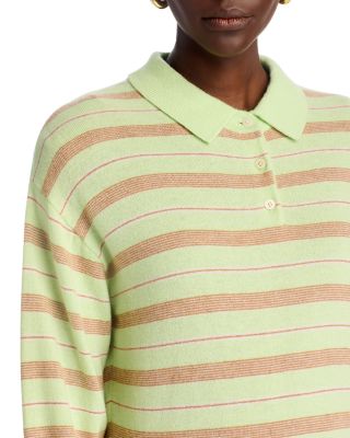 Cashmere Striped Polo Shirt