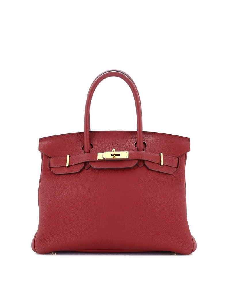 Pre-Owned Hermes Pre-Owned Hermes Birkin 30 Handbag Red Togo with Gold Hardware