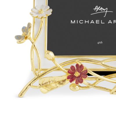 Wildflowers Enameled White Photo Frame, 4&amp;quot; x 6&amp;quot;