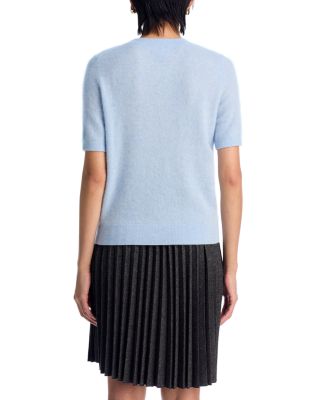 100% Cashmere Brushed Short Sleeve Sweater – Exclusive