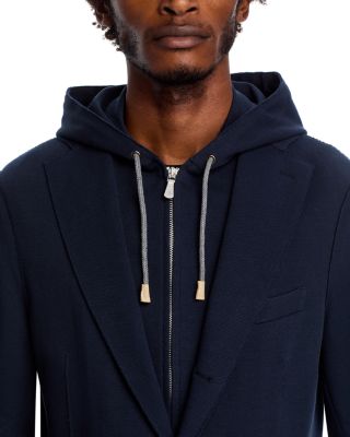 Cotton Pique Jersey Removable Hood Soft Jacket
