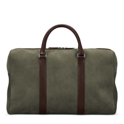 Compact Leather Weekender Bag
