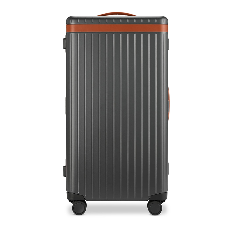 Carl Friedrik Large Check In Trunk In Grey/cognac