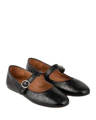 Women's Shiny Leather Ballet Flats