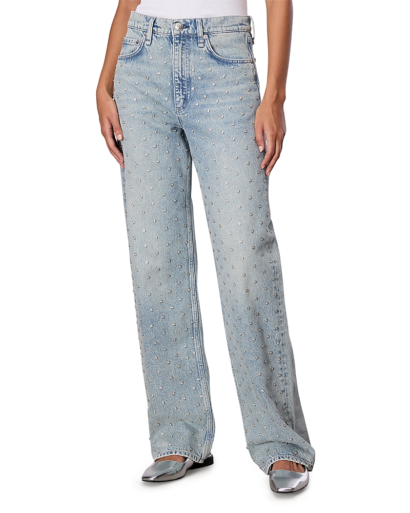 rag & bone Shea High Rise Relax Straight Jeans in Desi Pearl