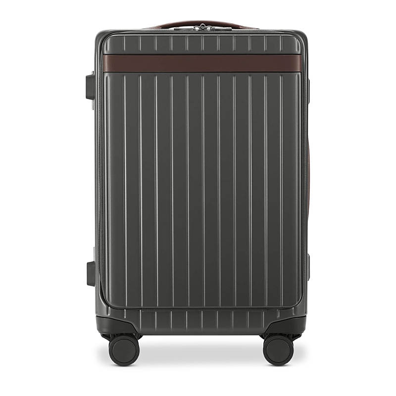Carl Friedrik The Carry On X Spinner Suitcase In Grey/chocolate