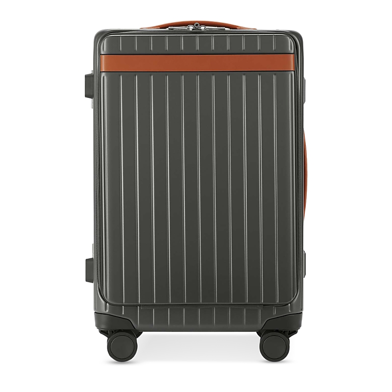 Carl Friedrik The Carry On X Spinner Suitcase In Grey/cognac
