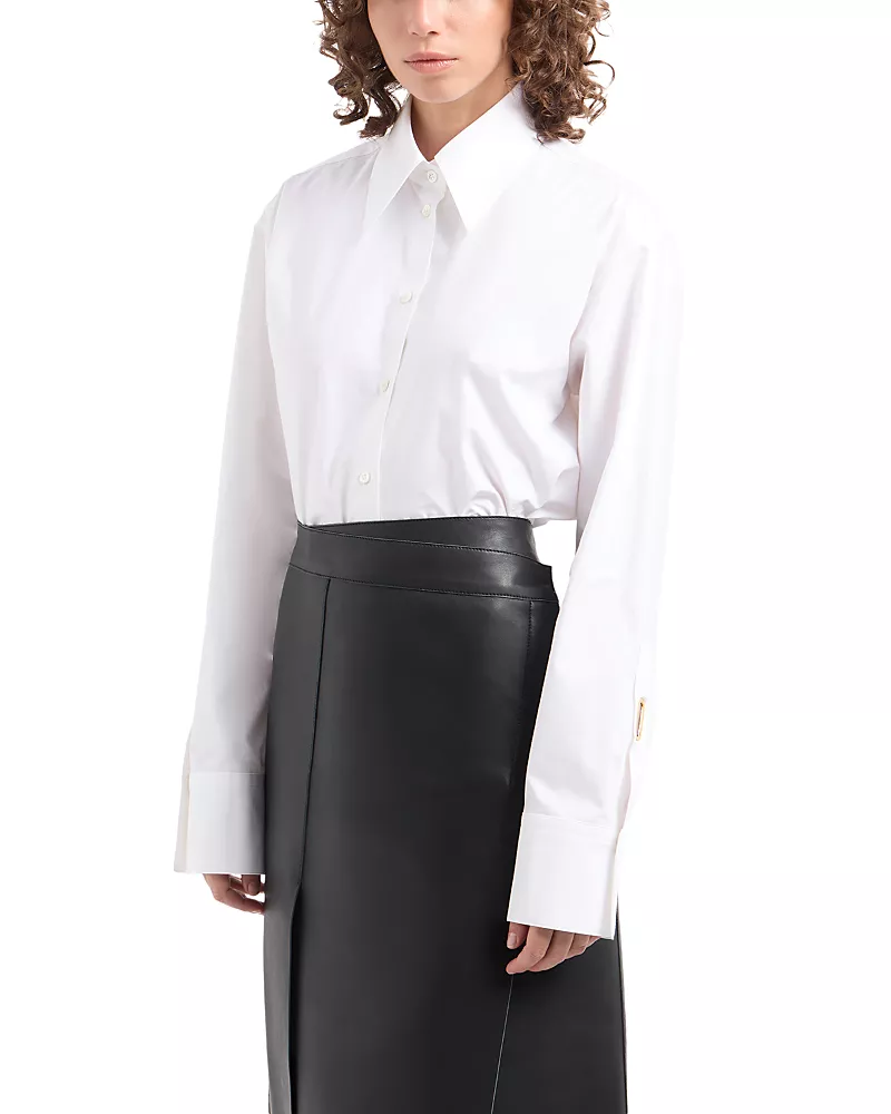 Emporio Armani Cotton Poplin Button Down Shirt