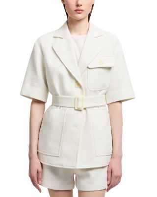 Emporio Armani - Belted Boucl&eacute; Blazer