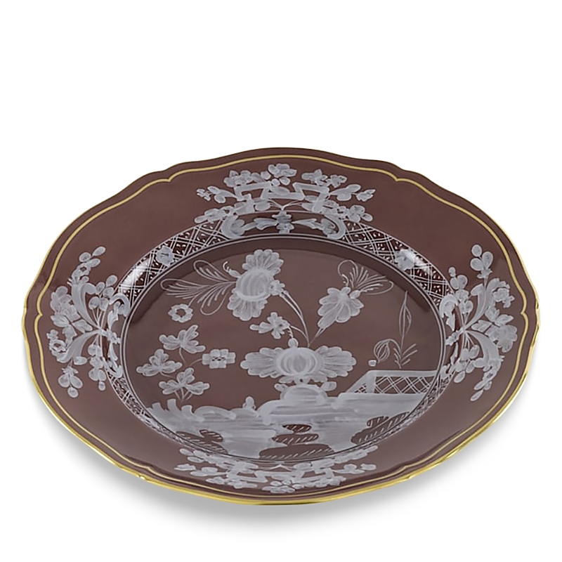 Ginori 1735 Richard Ginori Oriente Italiano Flat Dessert Plate In Brown