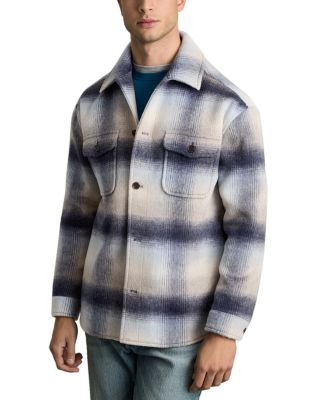 REISS - Regular Fit Brushed Check Wool Shirt Jacket