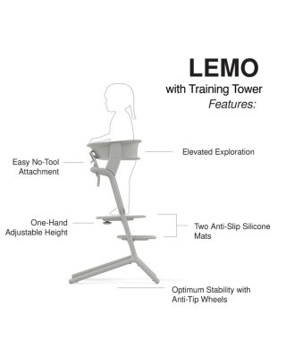 LEMO 3-in-1 High Chair + Training Tower 