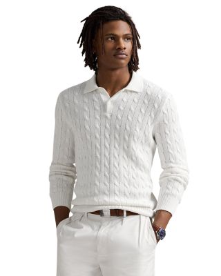 Polo Ralph Lauren - Cable Knit Cotton Polo Collar Sweater