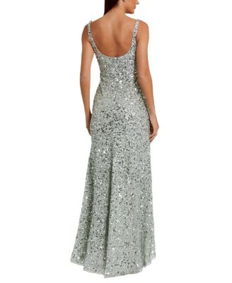 Sequined Low Back Slip Gown