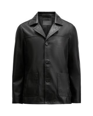 Lucas Regular Fit Leather Coat