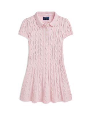 Ralph Lauren - Girls' Cable Knit Cotton Polo Sweater Dress - Little Kid
