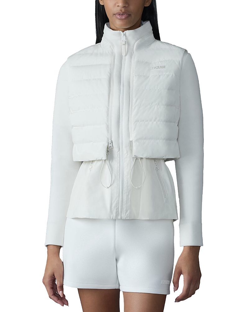 Mackage Priscilla 3-in-1 Hybrid Lightweight Jacket With Down Vest In Cream