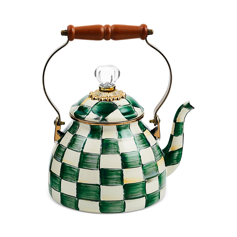 Mackenzie-childs Emerald Check 3-quart Tea Kettle