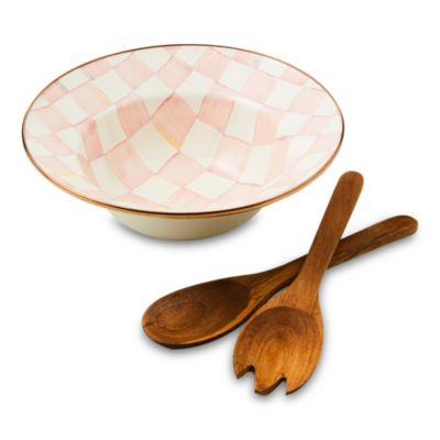 Rosy Check Salad Serving Set