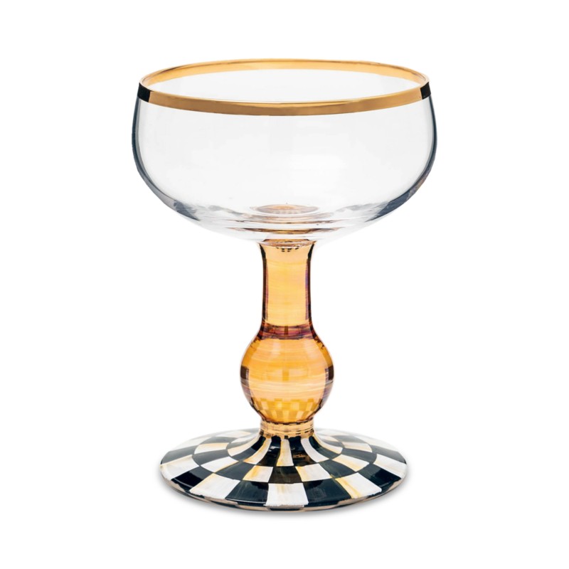 Mackenzie-childs Courtly Check Coupe Glass