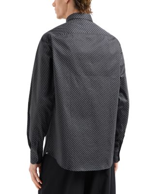 Regular Fit Geometric Pattern Sport Shirt