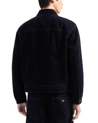 Regular Fit Flocked Denim Jacket