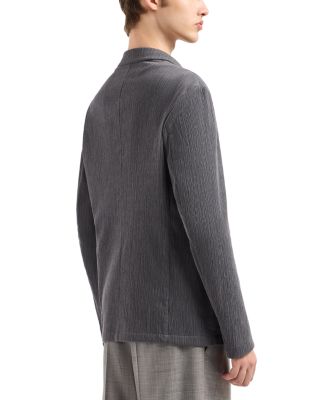 Regular Fit Asymmetric Cotton Blend Blazer 