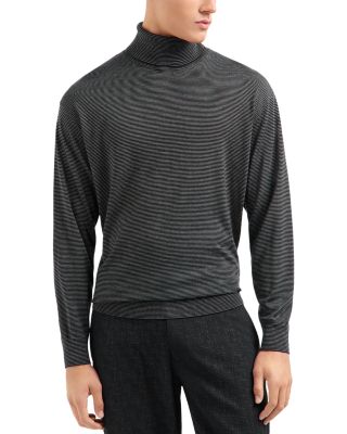 Emporio Armani Pinstriped Turtleneck Sweater
