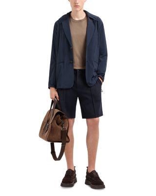 Textured Elastic Waist Shorts