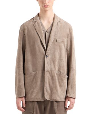 Relaxed Fit Goat Suede Blazer