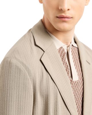 Regular Fit Textured Crepe Wool Blazer