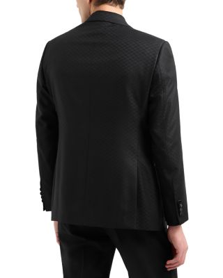 G Line Regular Fit Wool & Silk Micro Jacquard Dinner Jacket