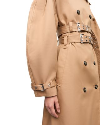 GANNI Double Belt Trench Coat | Bloomingdale's